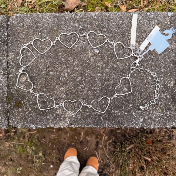 Vintage Y2K No Boundaries Heart Chain Belt - Picture 3 of 4